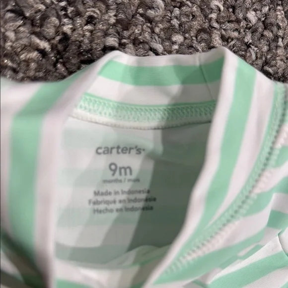 Carters Girls 9M Swim Set with Flamingo Design Rashguard Swin Suit Ruffle -NWOT - Picture 4 of 5